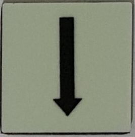 PHOTOLUMINESCENT DOWN ARROW SIGN The Liberty Line (Aluminum SIGNS 1x1, 3 RCNY §505-01)