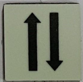 PHOTOLUMINESCENT 1 UP 1 DOWN ARROWS SIGN The Liberty Line (Aluminum SIGNS 1x1, 3 RCNY §505-01)