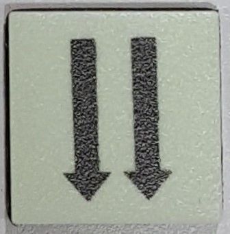 PHOTOLUMINESCENT 2 DOWN ARROWS SIGN The Liberty Line (Aluminum SIGNS 1x1, 3 RCNY §505-01)