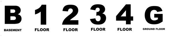 Floor Signs Set ( HPD Required Signs -HMC § 27-2049)