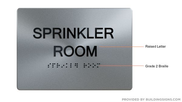 Sprinkler Room - The sensation line- Tactile Touch Braille Sign