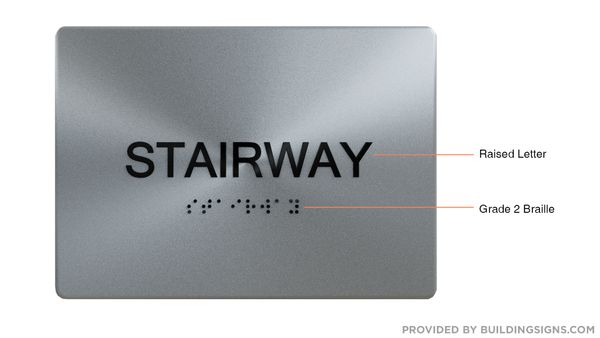 Stairway Sign - The sensation line- Tactile Touch Braille Sign