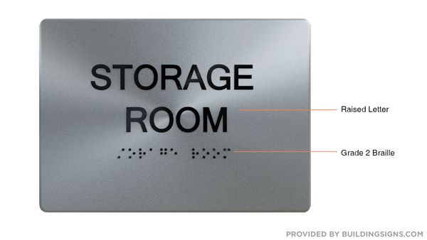 STORAGE ROOM Sign - The sensation line- Tactile Touch Braille Sign