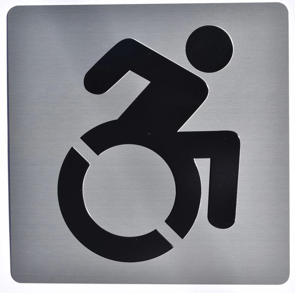 ACCESSIBLE SYMBOL SIGN - SILVER