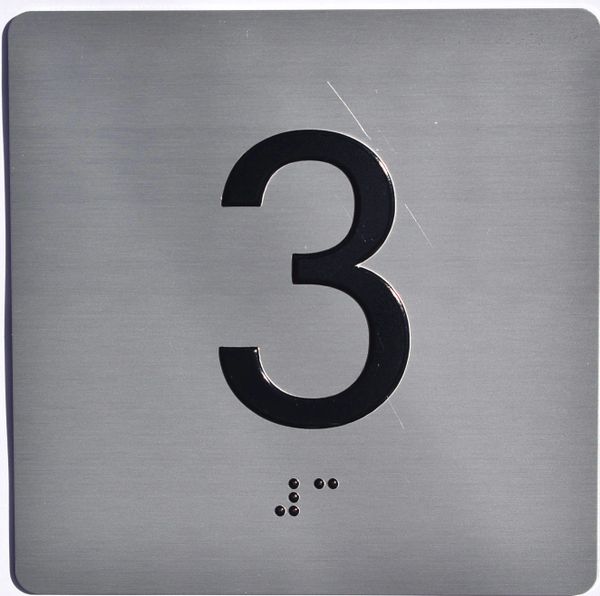 ELEVATOR JAMB- 3 - SILVER (ALUMINUM SIGNS 4X4)