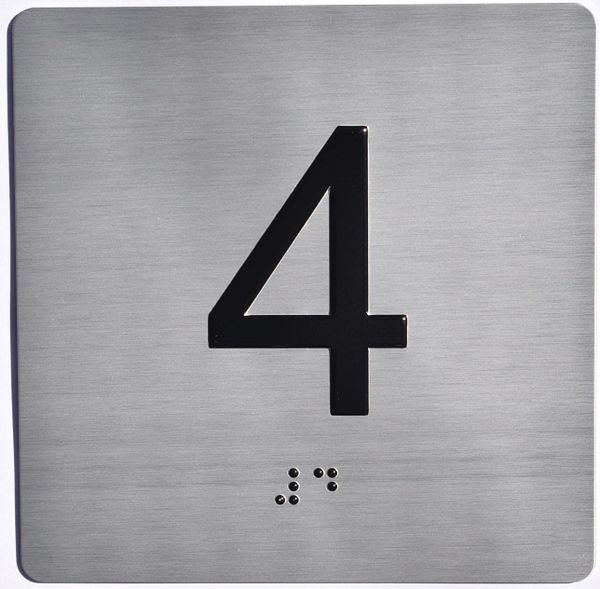 ELEVATOR JAMB- 4 - SILVER (ALUMINUM SIGNS 4X4)