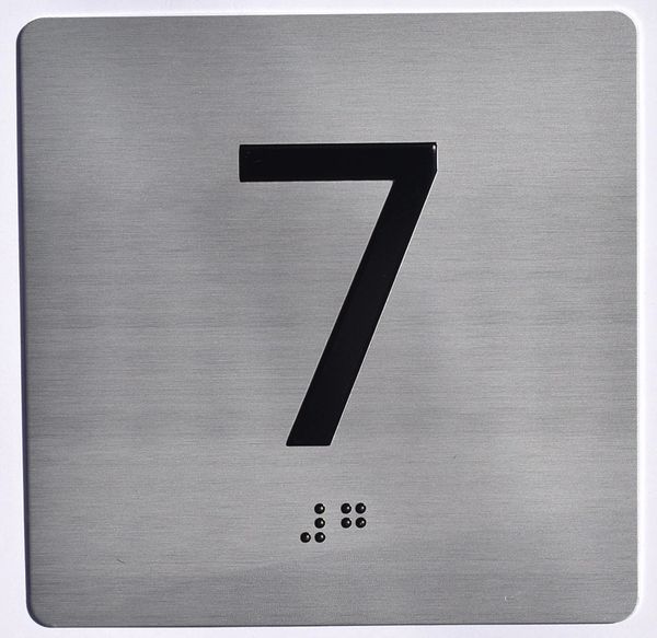 ELEVATOR JAMB- 7 - SILVER (ALUMINUM SIGNS 4X4)