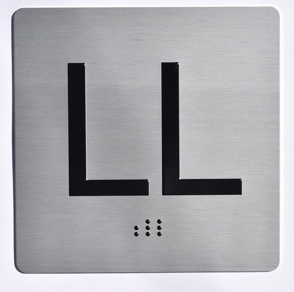 ELEVATOR JAMB- LL - SILVER (ALUMINUM SIGNS 4X4)