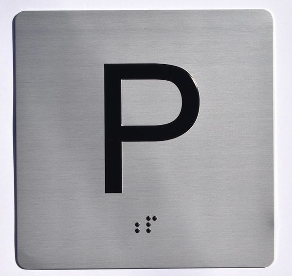 ELEVATOR JAMB- P - SILVER (ALUMINUM SIGNS 4X4)