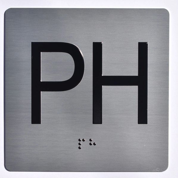 ELEVATOR JAMB- PH - SILVER (ALUMINUM SIGNS 4X4)