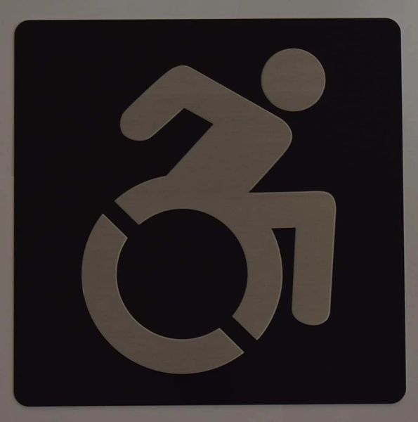 ACCESSIBLE SYMBOL SIGN - BLACK