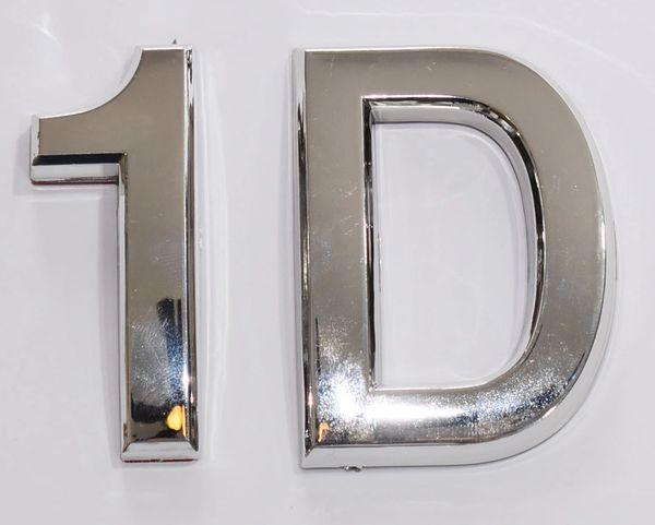 z- APARTMENT, DOOR AND MAILBOX LETTER 1D SIGN - LETTER SIGN 1 D- SILVER (HIGH QUALITY PLASTIC DOOR SIGNS 0.25 THICK)