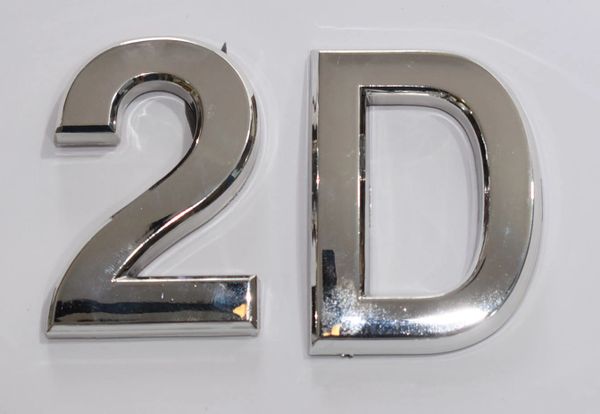 z- APARTMENT, DOOR AND MAILBOX LETTER 2D SIGN - LETTER SIGN 2 D- SILVER (HIGH QUALITY PLASTIC DOOR SIGNS 0.25 THICK)
