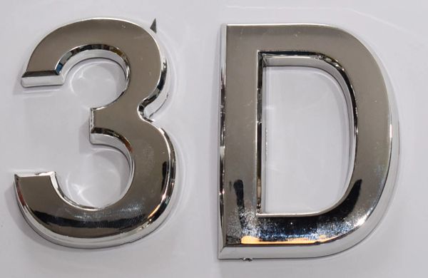 z- APARTMENT, DOOR AND MAILBOX LETTER 3D SIGN - LETTER SIGN 3 D- SILVER (HIGH QUALITY PLASTIC DOOR SIGNS 0.25 THICK)