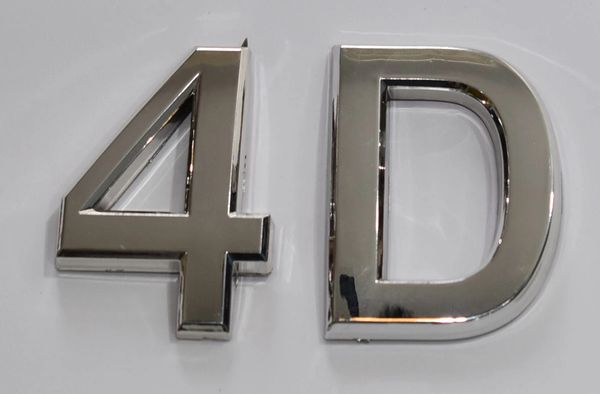 z- APARTMENT, DOOR AND MAILBOX LETTER 4D SIGN - LETTER SIGN 4 D- SILVER (HIGH QUALITY PLASTIC DOOR SIGNS 0.25 THICK)