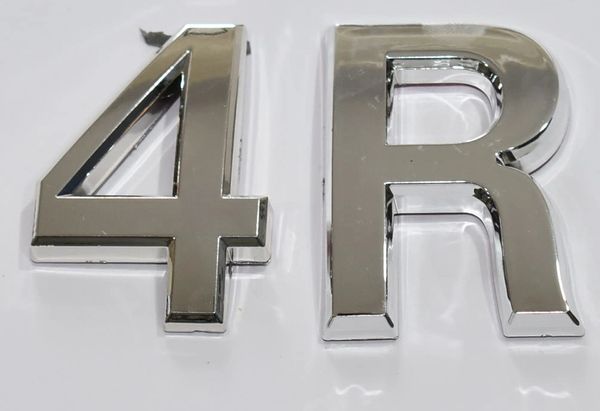 z- APARTMENT, DOOR AND MAILBOX LETTER 4R SIGN - LETTER SIGN 4 R- SILVER (HIGH QUALITY PLASTIC DOOR SIGNS 0.25 THICK)