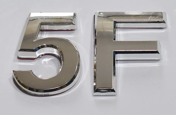 z- APARTMENT, DOOR AND MAILBOX LETTER 5F SIGN - LETTER SIGN 5 F- SILVER (HIGH QUALITY PLASTIC DOOR SIGNS 0.25 THICK)