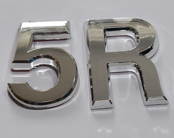 z- APARTMENT, DOOR AND MAILBOX LETTER 5R SIGN - LETTER SIGN 5 R- SILVER (HIGH QUALITY PLASTIC DOOR SIGNS 0.25 THICK)