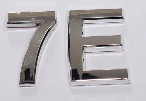 z- APARTMENT, DOOR AND MAILBOX LETTER 7E SIGN - LETTER SIGN 7 E- SILVER (HIGH QUALITY PLASTIC DOOR SIGNS 0.25 THICK)