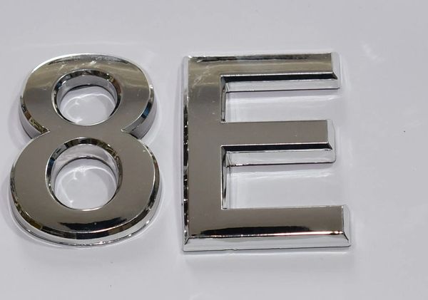 z- APARTMENT, DOOR AND MAILBOX LETTER 8E SIGN - LETTER SIGN 8 E- SILVER (HIGH QUALITY PLASTIC DOOR SIGNS 0.25 THICK)