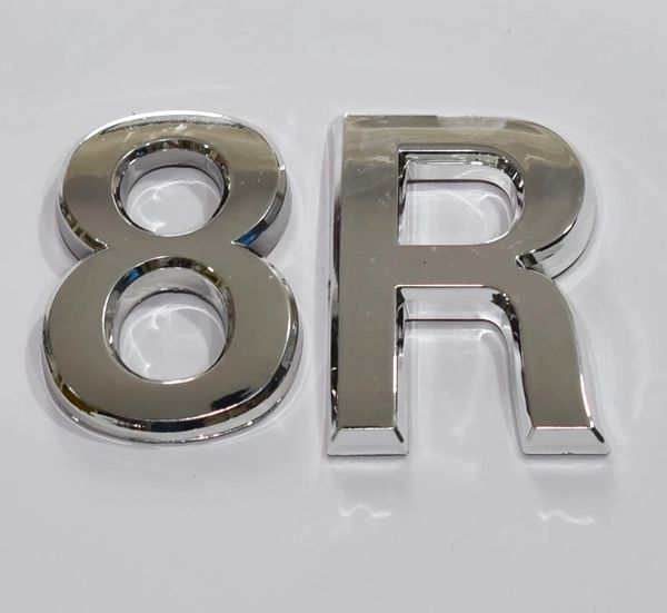 z- APARTMENT, DOOR AND MAILBOX LETTER 8R SIGN - LETTER SIGN 8 R- SILVER (HIGH QUALITY PLASTIC DOOR SIGNS 0.25 THICK)