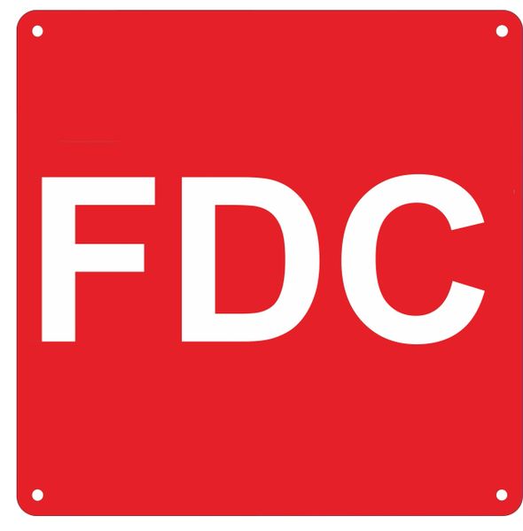 FDC SIGN- RED ALUMINUM (ALUMINUM SIGNS 10X10)