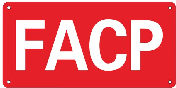 F.A.C.P. SIGN- RED ALUMINUM (ALUMINUM SIGNS 6X12)