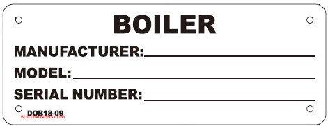 BOILER REGISTRATION TAG (ALUMINUM SIGNS 3X8)