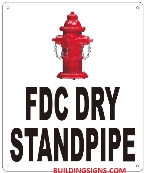 FDC DRY STANDPIPE SIGN (ALUMINUM SIGNS 12X10)