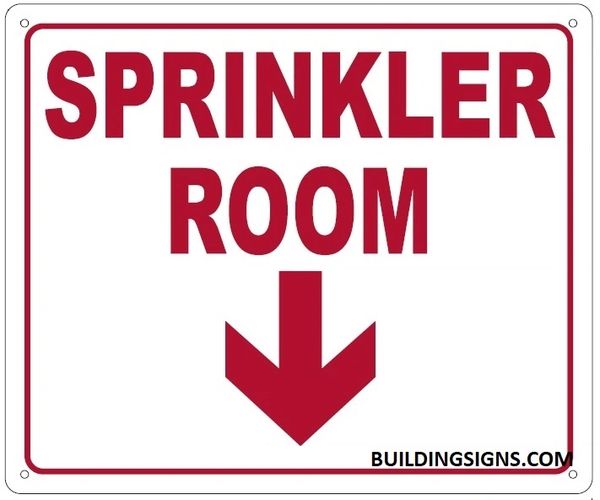 SPRINKLER ROOM SIGN (ALUMINUM SIGNS 10X12)