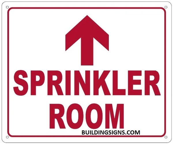 SPRINKLER ROOM SIGN (ALUMINUM SIGNS 10X12)