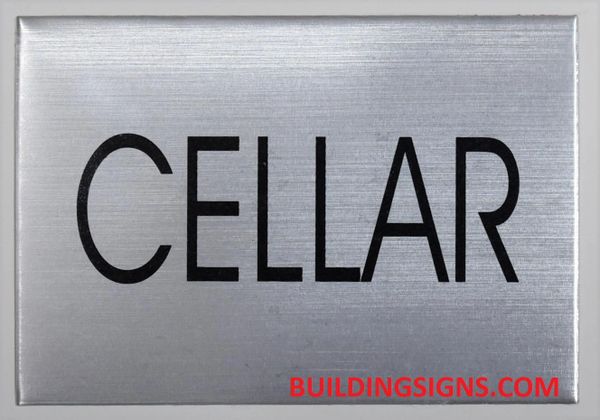 FLOOR NUMBER SIGN - CELLAR SIGN (ALUMINUM SIGNS 4X5.75)