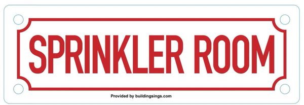 SPRINKLER ROOM SIGN (ALUMINUM SIGNS 2X6)