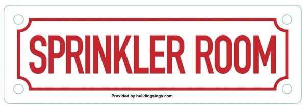 SPRINKLER ROOM SIGN (ALUMINUM SIGNS 2X6)