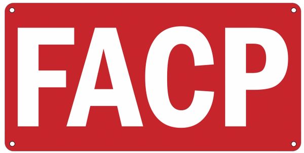 F.A.C.P. SIGN- RED ALUMINUM (ALUMINUM SIGNS 6X12)