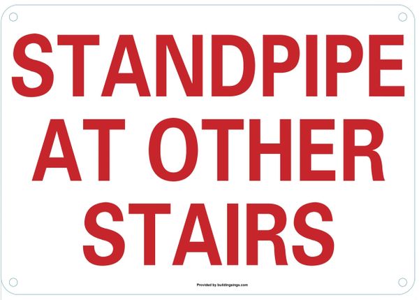 STANDPIPE AT OTHER STAIRS SIGN (ALUMINUM SIGNS 7X10)