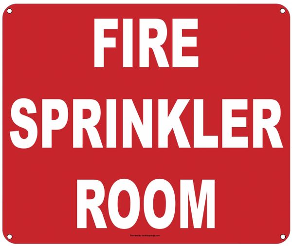 FIRE SPRINKLER ROOM SIGN (ALUMINUM SIGNS 10X12)