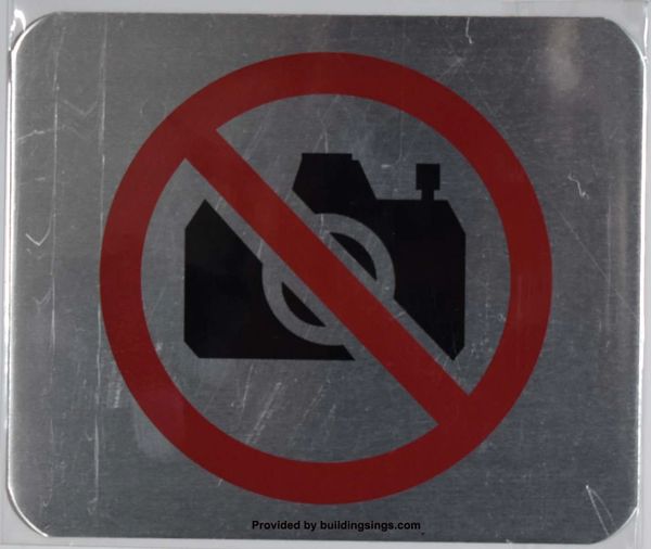 NO PICTURES SIGN (ALUMINUM SIGNS 5X6)