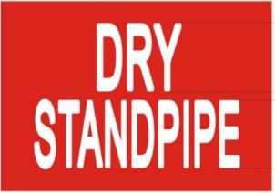 DRY STANDPIPE SIGN (STICKER 7X10)