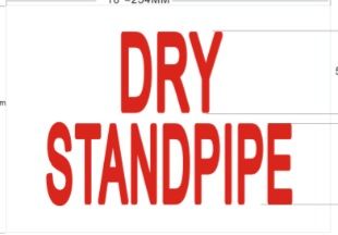 DRY STANDPIPE SIGN (STICKER 7X10)