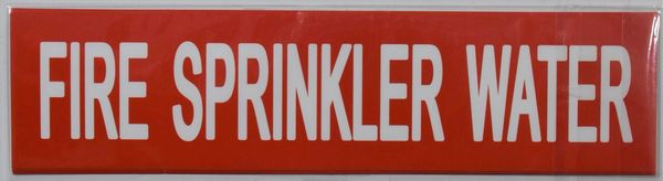 Set of 5 PCS- FIRE SPRINKLER WATER SIGN (STICKER 2X8)