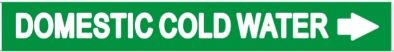 Set of 5 PCS- DOMESTIC COLD WATER SIGN (STICKER 1X8)