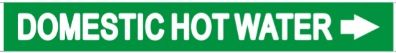 Set of 5 PCS- DOMESTIC HOT WATER SIGN (STICKER 1X8)