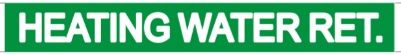 Set of 5 PCS- HEATING WATER RET. SIGN (STICKER 1X8)