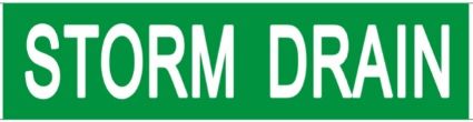 Set of 5 PCS- STORM DRAIN SIGN (STICKER 2X8)