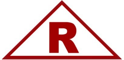 ROOF TRUSS IDENTIFICATION SIGN (STICKER 6x6x12 TRIANGLE)