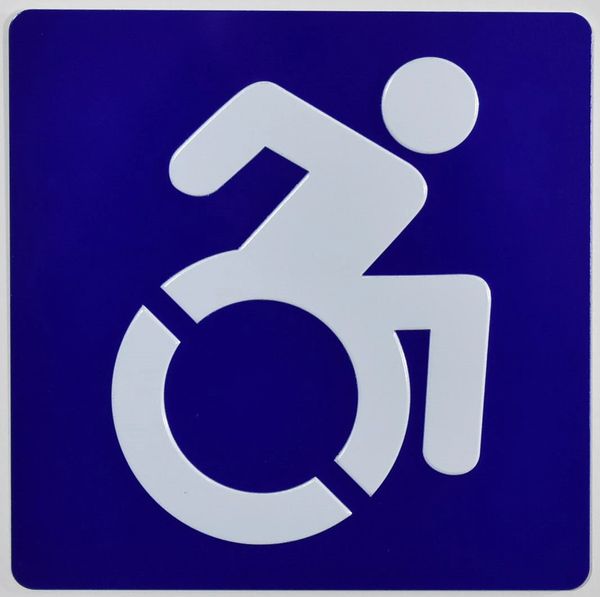 ACCESSIBILITY SYMBOL SIGN - BLUE (ALUMINUM SIGNS 6X6)