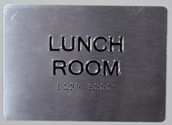 LUNCH ROOM SIGN- BRAILLE