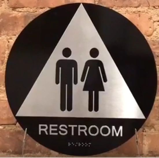 UNISEX RESTROOM SIGNS -BLACK