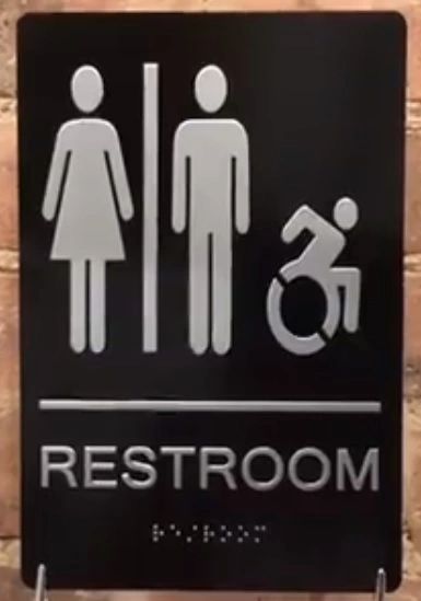 ACCESSIBLE UNISEX RESTROOM SIGNS
